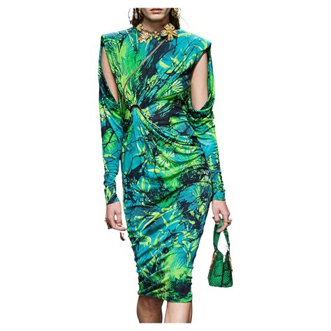 versace jungle pattern|donatella versace green dress.